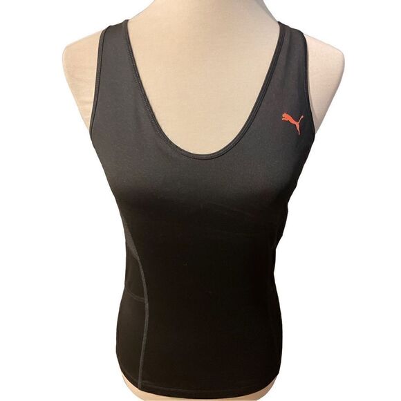 Puma Sport Lifestyle Exercise Top w/ Built in Bra Black Size Medium-EUC - Picture 11 of 12
